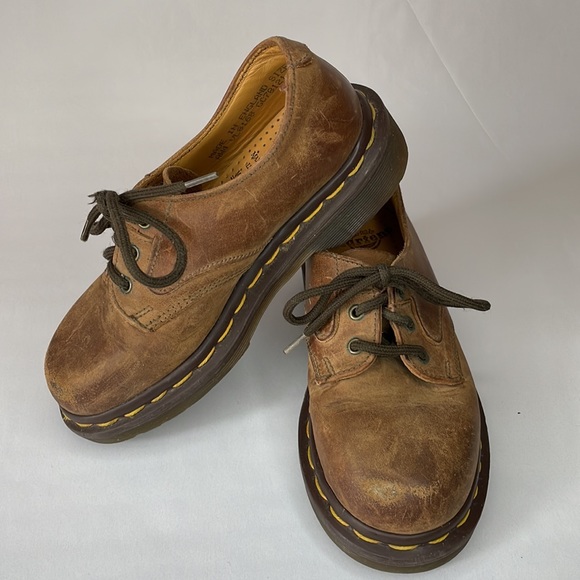Dr. Martens MIE Unisex Kids Sz 12 (13) Brown Oiled Leather Classic Oxford - Picture 8 of 10